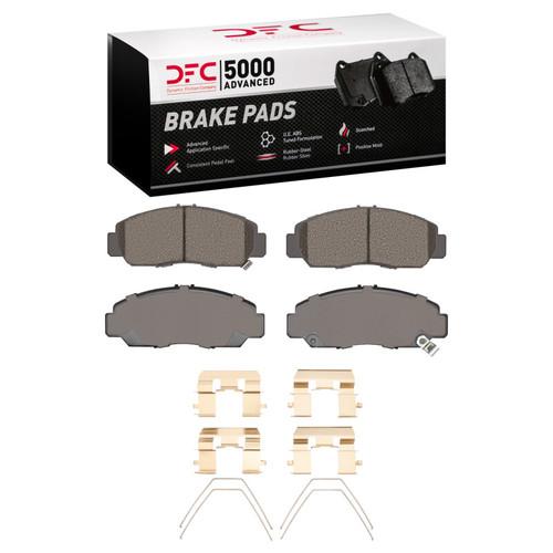 DFC 5000 Advanced Ceramic Front Brake Pads and Hardware Kit, Acura CSX 2003-2022