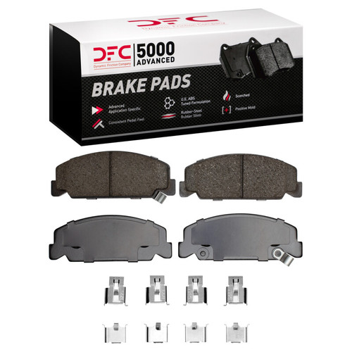 DFC 84-85 Honda Accord Coupe Front 5000 Advanced Ceramic Brake Pads and Hardware Kit