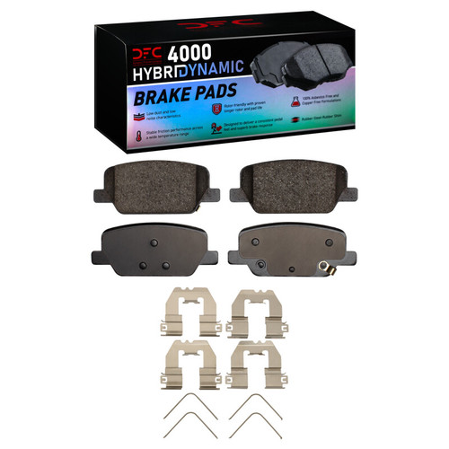 DFC 4000 HybriDynamic Rear Brake Pads and Hardware Kit, Hyundai Palisade 2019-2025