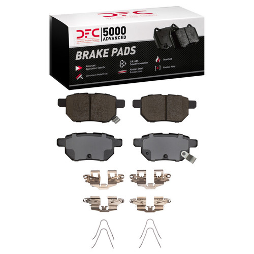 DFC 5000 Advanced Ceramic Rear Brake Pads and Hardware Kit, Lexus CT200H 2008-2024