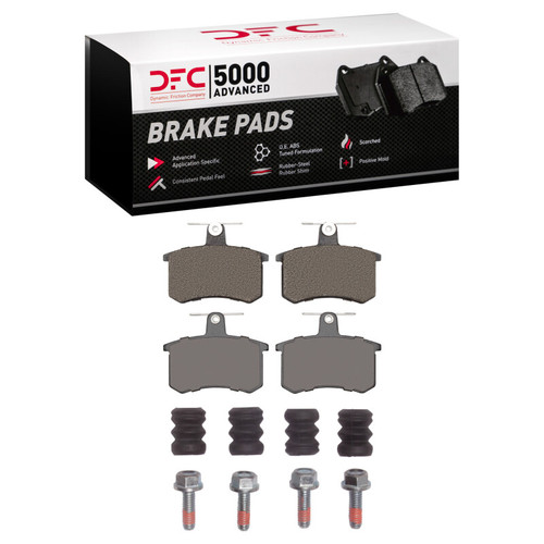 DFC 5000 Advanced Low-Metallic Rear Brake Pads and Hardware Kit, Alfa Romeo 164 1980-2001