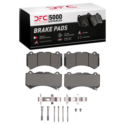 DFC 5000 Advanced Low-Metallic Front Brake Pads and Hardware Kit, Cadillac CTS 2009-2022