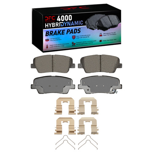 DFC 10-19 Hyundai Santa Fe Sport Rear 4000 HybriDynamic Brake Pads and Hardware Kit