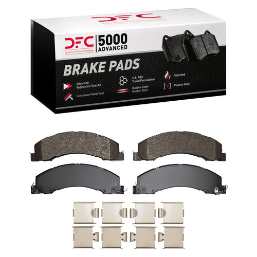 DFC 5000 Advanced Semi-Metallic Front/Rear Brake Pads and Hardware Kit, Dodge Ram 4500 / 2008-2025