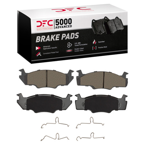 DFC 5000 Advanced Semi-Metallic Front Brake Pads and Hardware Kit, Volkswagen Jetta Sedan 1980-1984