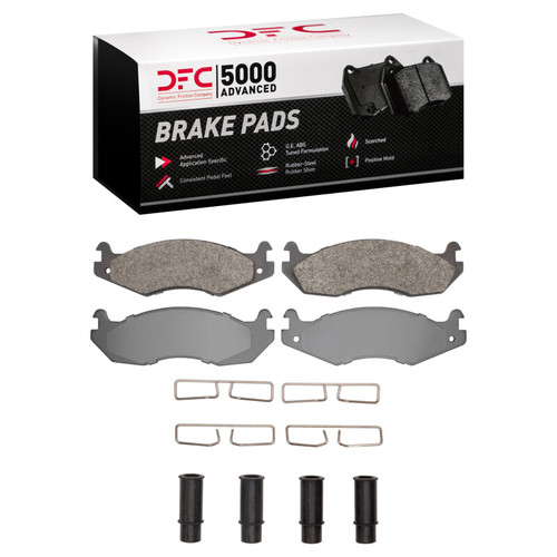 DFC 5000 Advanced Semi-Metallic Front Brake Pads and Hardware Kit, American Motors SPIRIT 1982-1992