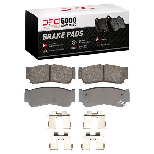 DFC 5000 Advanced Ceramic Rear Brake Pads and Hardware Kit, Hyundai Santa Fe 2007-2009