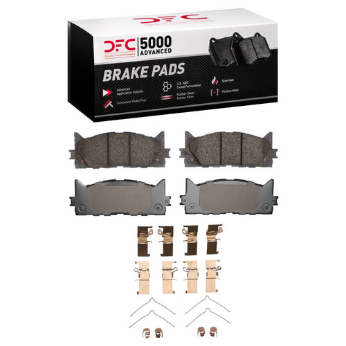DFC 5000 Advanced Ceramic Front Brake Pads and Hardware Kit, Lexus ES350 2007-2018