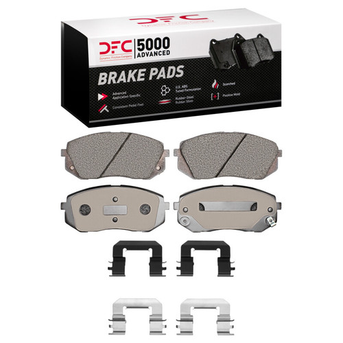 DFC 5000 Advanced Ceramic Front Brake Pads and Hardware Kit, Kia Rondo (Canada) 2011-2012