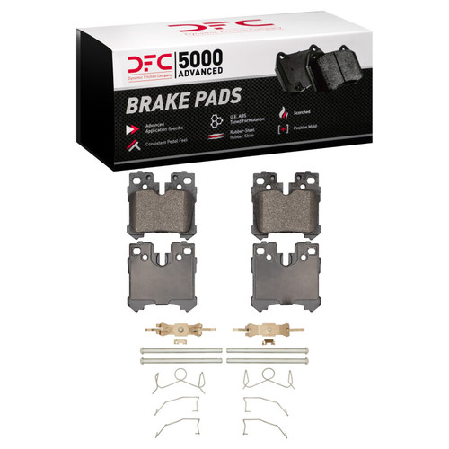 DFC 07-17 Lexus LS460 Rear 5000 Advanced Low Metallic Brake Pads and Hardware Kit