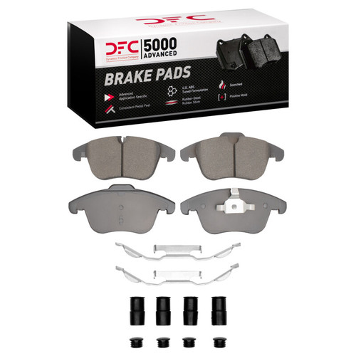 DFC 06-18 Jaguar XK Front 5000 Advanced Low Metallic Brake Pads and Hardware Kit