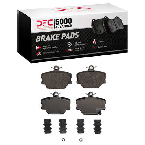 DFC 5000 Advanced Low-Metallic Front Brake Pads and Hardware Kit, Smart Fortwo 2005-2016