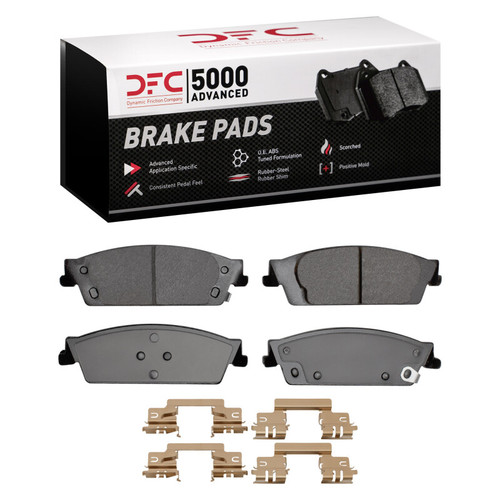 DFC 5000 Advanced Ceramic Rear Brake Pads and Hardware Kit, Cadillac Escalade ESV 2007-2020