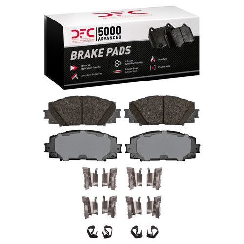 DFC 5000 Advanced Ceramic Front Brake Pads and Hardware Kit, Toyota Prius AWD-e 2016-2022