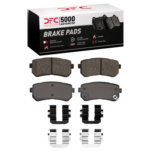DFC 06-19 Dodge Attitude (Mexico) Rear 5000 Advanced Ceramic Brake Pads and Hardware Kit
