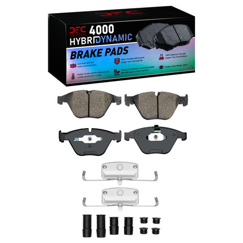 DFC 4000 HybriDynamic Front Brake Pads and Hardware Kit, BMW 650I CONVERTIBLE 2002-2013