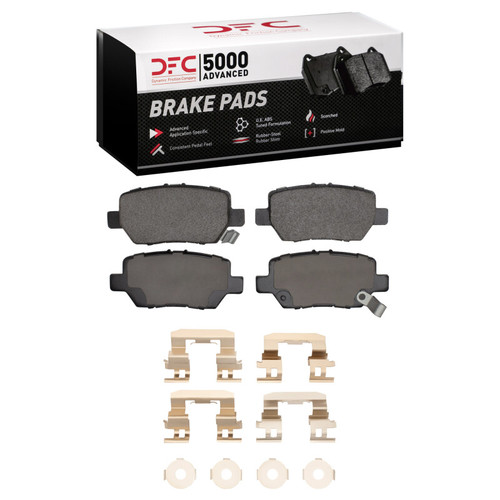 DFC 5000 Advanced Ceramic Rear Brake Pads and Hardware Kit, Acura RL 2005-2012