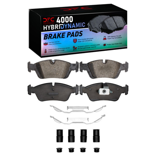 DFC 4000 HybriDynamic Front Brake Pads and Hardware Kit, 92-8 BMW 323is