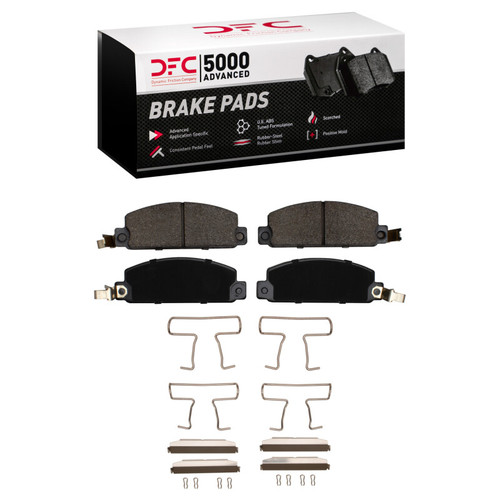 DFC 76-80 Chevrolet LUV Front 5000 Advanced Semi Metallic Brake Pads and Hardware Kit