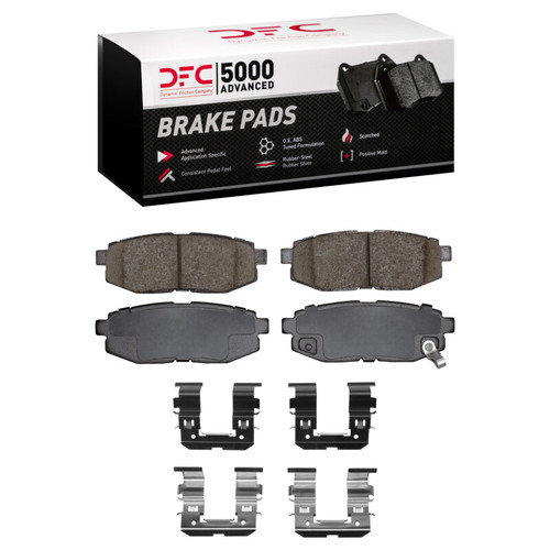 DFC 5000 Advanced Ceramic Rear Brake Pads and Hardware Kit, Scion FR-S 2006-2025