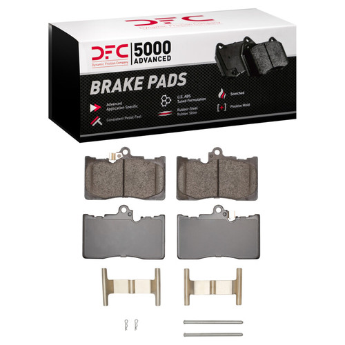 DFC 5000 Advanced Low-Metallic Front Brake Pads and Hardware Kit, Lexus GS460 2006-2020
