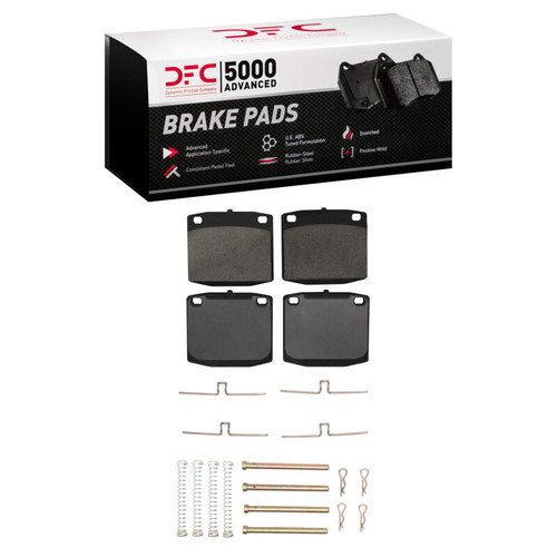 DFC 5000 Advanced Ceramic Front Brake Pads and Hardware Kit, Honda Civic 1974-1982