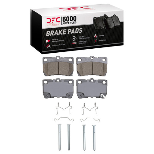 DFC 5000 Advanced Ceramic Rear Brake Pads and Hardware Kit, Lexus GS350 2006-2013