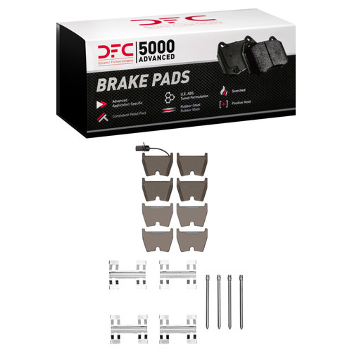 DFC 5000 Advanced Low-Metallic Front Brake Pads and Hardware Kit, Audi R8 2017-2021