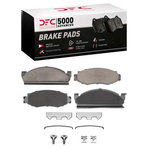 DFC 5000 Advanced Semi-Metallic Front Brake Pads and Hardware Kit, American Motors Eagle 1974-1983