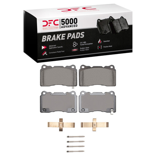 DFC 5000 Advanced Low-Metallic Front Brake Pads and Hardware Kit, Acura TL 2004-2008