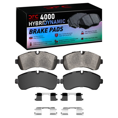 DFC 4000 HybriDynamic Front/Rear Brake Pads and Hardware Kit, American Coach Patriot 2006-2024