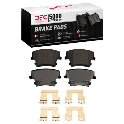 DFC 5000 Advanced Ceramic Rear Brake Pads and Hardware Kit, Chrysler 300 2005-2023