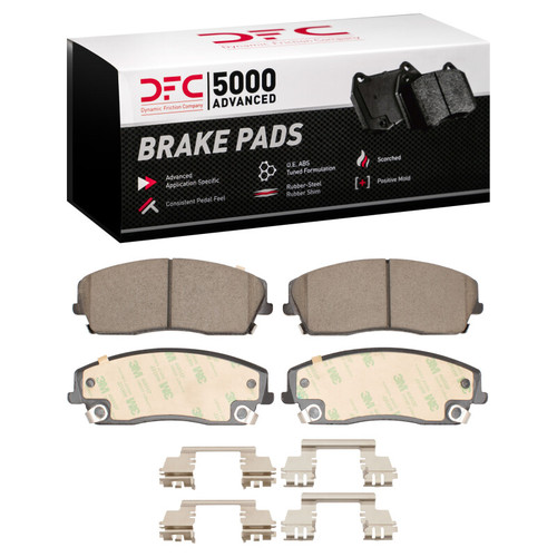 DFC 5000 Advanced Ceramic Front Brake Pads and Hardware Kit, Chrysler 300 2005-2023