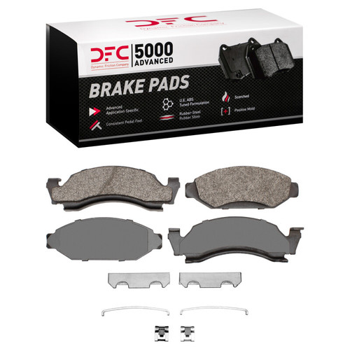 DFC 5000 Advanced Semi-Metallic Front Brake Pads and Hardware Kit, American Motors Hornet 1972-1980