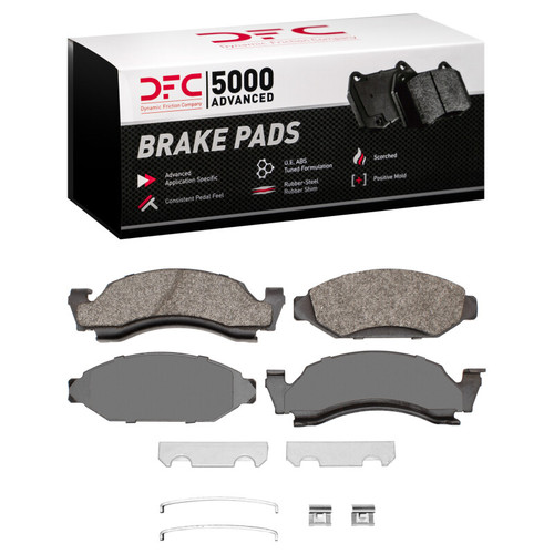 DFC 73-85 Ford F-150 RWD Front 5000 Advanced Semi Metallic Brake Pads and Hardware Kit