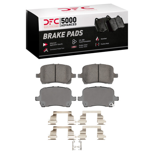 DFC 04-10 Chevrolet Cobalt Front 5000 Advanced Low Metallic Brake Pads and Hardware Kit