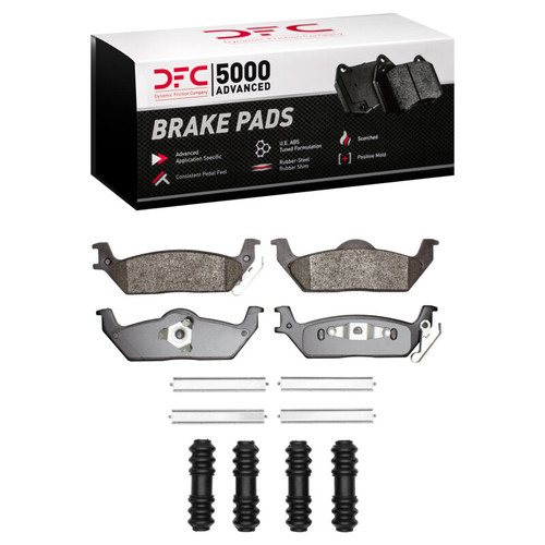DFC 04-09 Ford F-150 RWD Rear 5000 Advanced Semi Metallic Brake Pads and Hardware Kit