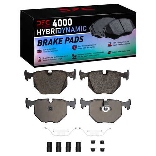 DFC 4000 HybriDynamic Rear Brake Pads and Hardware Kit, BMW 850CSI 1991-2010
