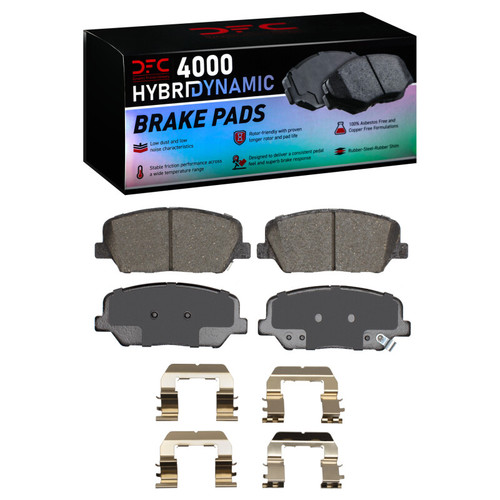 DFC 4000 HybriDynamic Front Brake Pads and Hardware Kit, Hyundai Genesis Coupe 2010-2016