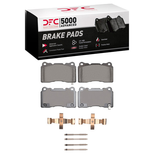 DFC 5000 Advanced Low-Metallic Front Brake Pads and Hardware Kit, Cadillac ATS 2016-2020