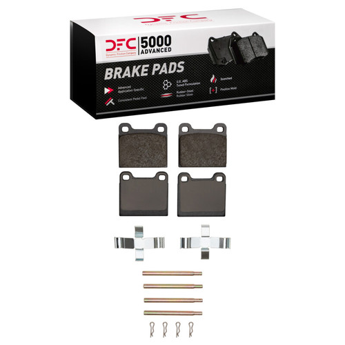 DFC 5000 Advanced Low-Metallic Rear Brake Pads and Hardware Kit, Mercedes-Benz 420SEL 1967-1991