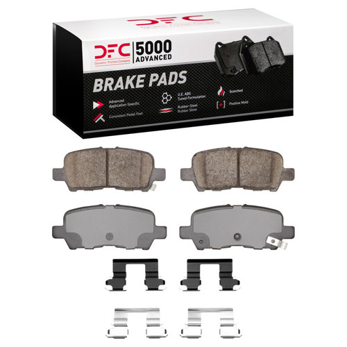 DFC 5000 Advanced Ceramic Rear Brake Pads and Hardware Kit, Buick Allure 2004-2016