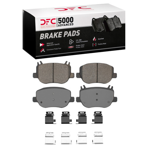 DFC 5000 Advanced Low-Metallic Rear Brake Pads and Hardware Kit, Fisker Ocean 2022-2025