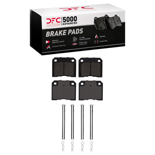 DFC 5000 Advanced Low-Metallic Rear Brake Pads and Hardware Kit, DeLorean DMC 12 1968-1983