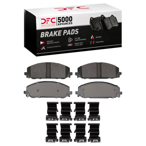 DFC 5000 Advanced Semi-Metallic Front Brake Pads and Hardware Kit, Dodge Durango 2021-2025