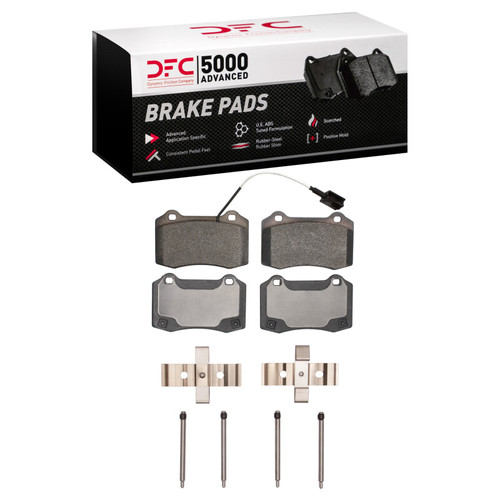 DFC 14-22 Maserati Ghibli Rear 5000 Advanced Low Metallic Brake Pads and Hardware Kit