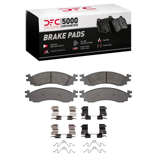 DFC 06-10 Ford Explorer Sport Trac Front 5000 Advanced Ceramic Brake Pads and Hardware Kit