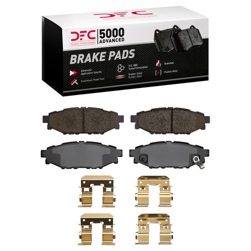 DFC 5000 Advanced Ceramic Rear Brake Pads and Hardware Kit, Subaru WRX 2012-2021