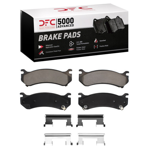 DFC 5000 Advanced Ceramic Front/Rear Brake Pads and Hardware Kit, Cadillac Escalade EXT / 1999-2013