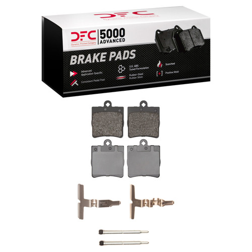 DFC 5000 Advanced Low-Metallic Rear Brake Pads and Hardware Kit, Chrysler Crossfire 1996-2015